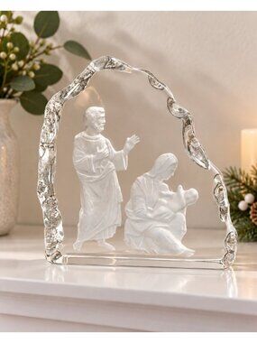 Fostoria Nativity First Edition Holy Family Limited Edition Glass w Box 369/3000